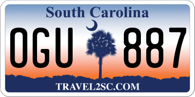 SC license plate OGU887