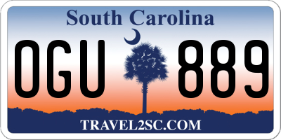 SC license plate OGU889