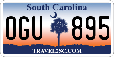SC license plate OGU895