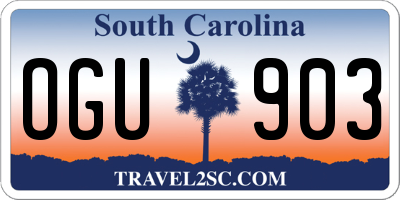 SC license plate OGU903