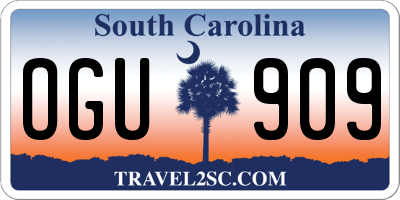 SC license plate OGU909