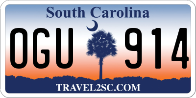 SC license plate OGU914