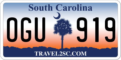 SC license plate OGU919