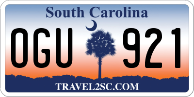 SC license plate OGU921