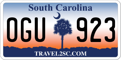 SC license plate OGU923