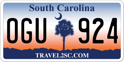 SC license plate OGU924