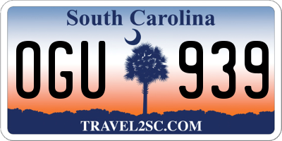 SC license plate OGU939