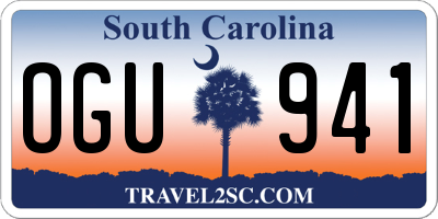 SC license plate OGU941