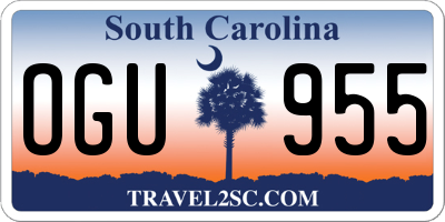 SC license plate OGU955