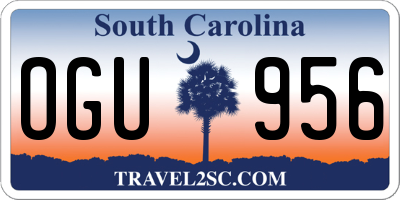 SC license plate OGU956