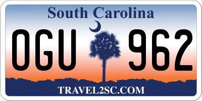 SC license plate OGU962