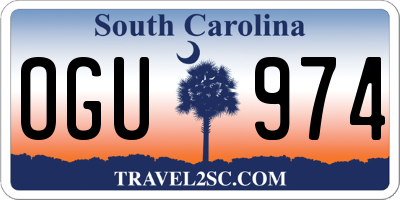 SC license plate OGU974