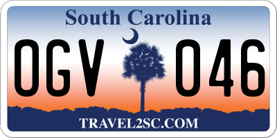 SC license plate OGV046