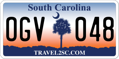 SC license plate OGV048