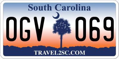 SC license plate OGV069