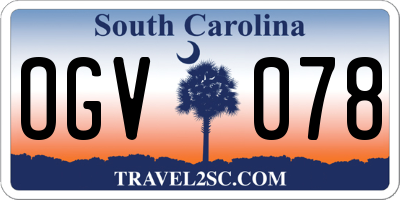 SC license plate OGV078