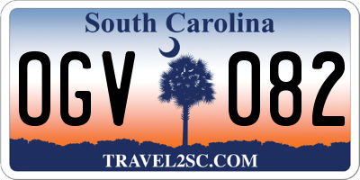 SC license plate OGV082