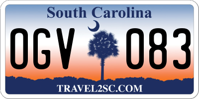 SC license plate OGV083