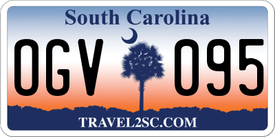 SC license plate OGV095