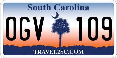 SC license plate OGV109