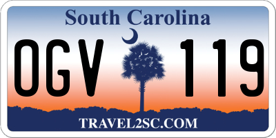 SC license plate OGV119