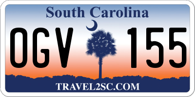 SC license plate OGV155