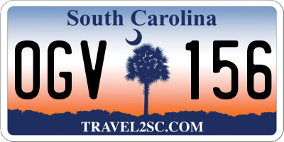 SC license plate OGV156