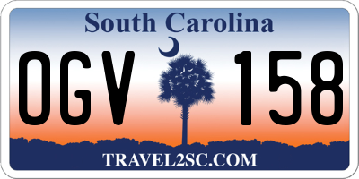 SC license plate OGV158