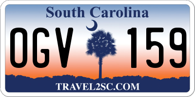 SC license plate OGV159