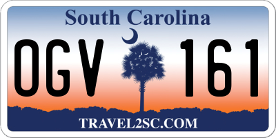 SC license plate OGV161