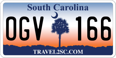 SC license plate OGV166