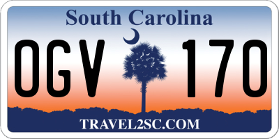 SC license plate OGV170