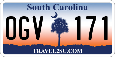 SC license plate OGV171