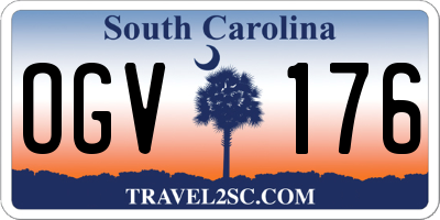 SC license plate OGV176