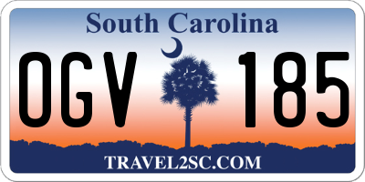 SC license plate OGV185