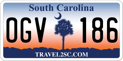 SC license plate OGV186