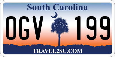 SC license plate OGV199