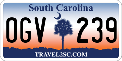 SC license plate OGV239