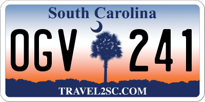 SC license plate OGV241