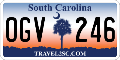 SC license plate OGV246