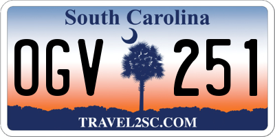 SC license plate OGV251