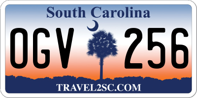 SC license plate OGV256