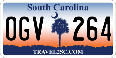 SC license plate OGV264