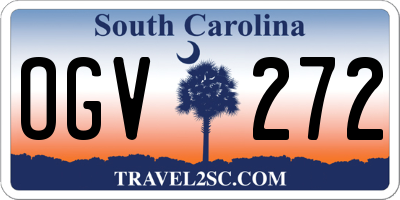 SC license plate OGV272