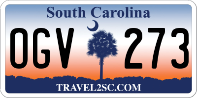 SC license plate OGV273
