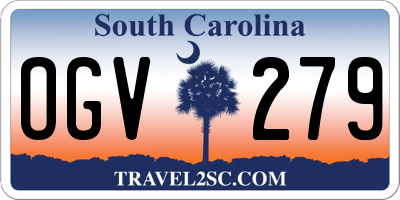 SC license plate OGV279