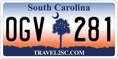 SC license plate OGV281