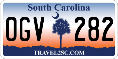 SC license plate OGV282
