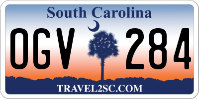 SC license plate OGV284