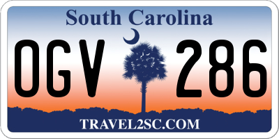 SC license plate OGV286